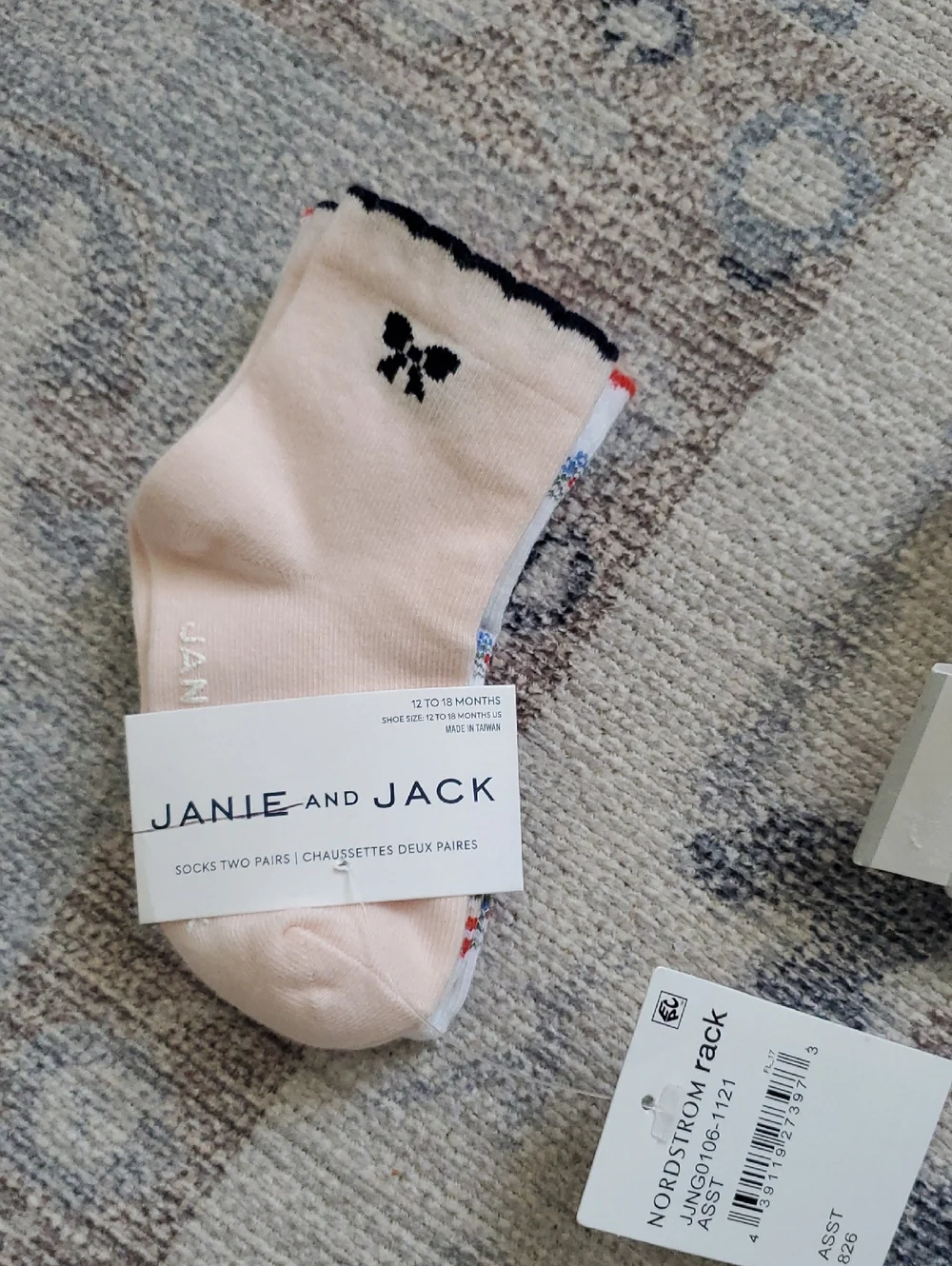 NWT Janie and Jack Bundle Girls Baby Socks 3 Pairs Sz0-18m